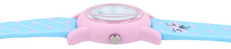 Montre pour enfants Q&Q "Cat/Heart", bracelet en résine, 10 ATM