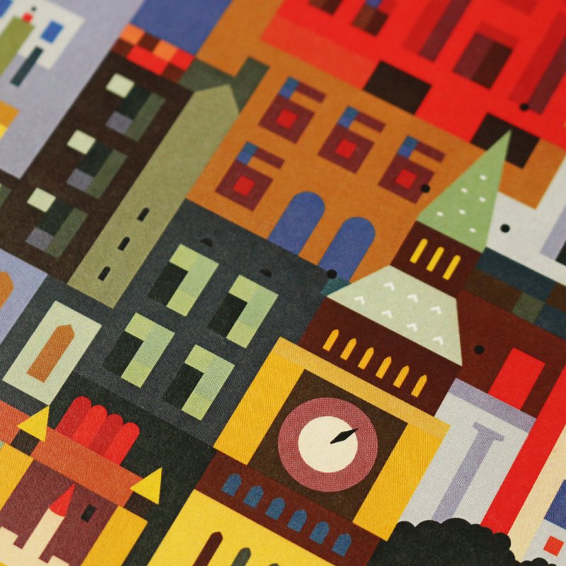 London A3 Colourful Print