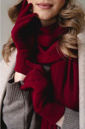 PENELOPE scarf – 100% merino wool – burgundy