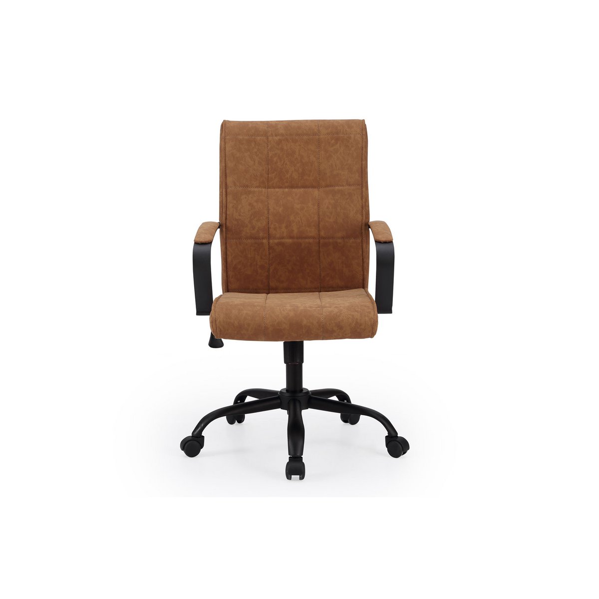 COLONIAL OFFICE ARMCHAIR CAMEL CUIR / BLACK. OK1308 (8444)