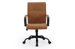 KOLONIALKONTOR LÆNESTOL CAMEL CUIR / SORT. OK1308 (8444)
