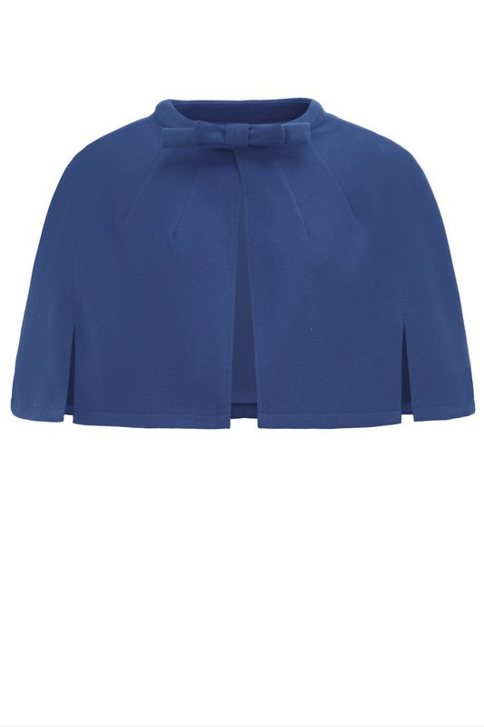 UE Stock Sabrina Blue Blue Vintage Comfy Cape wzrusznie ramionami
