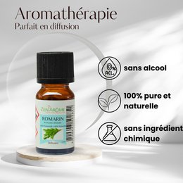Etherische olie - Rozemarijn - 10 ml - Gebruik voor diffusie - Verpakt in Frankrijk