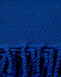 SAMOS Cotton Hammam Pool Towel – Lightweight – Blue / Navy Blue - 180x100 cm