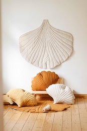 Tapis de Feuilles de Ginkgo Velours « Crème »