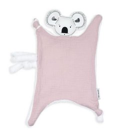 Soft, plush koala-shaped comforter in a light pink color. Features a cute koala face with large eyes and ears. Ideal for snuggling and comfort.