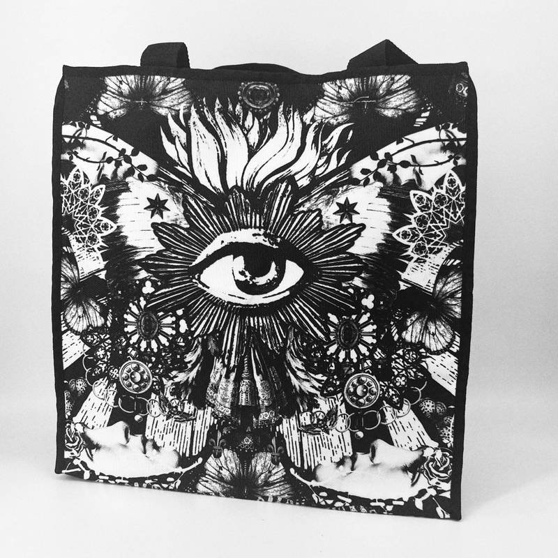 GROTE ZWARTE TOTE BAG VAN DE VLINDER