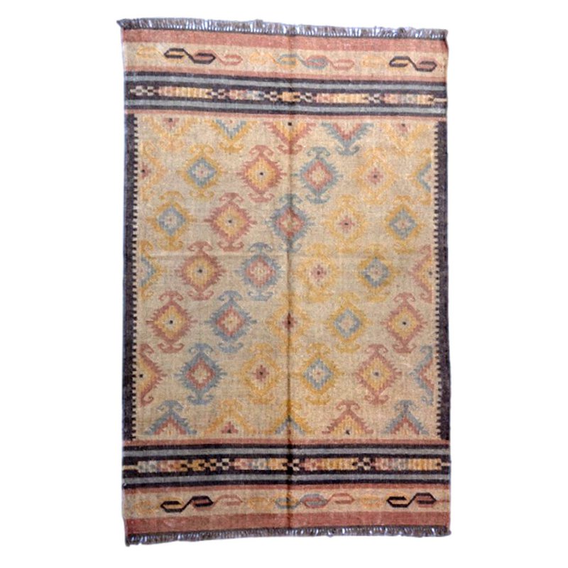 Tappeto Kilim tribale in cashmere fatto a mano