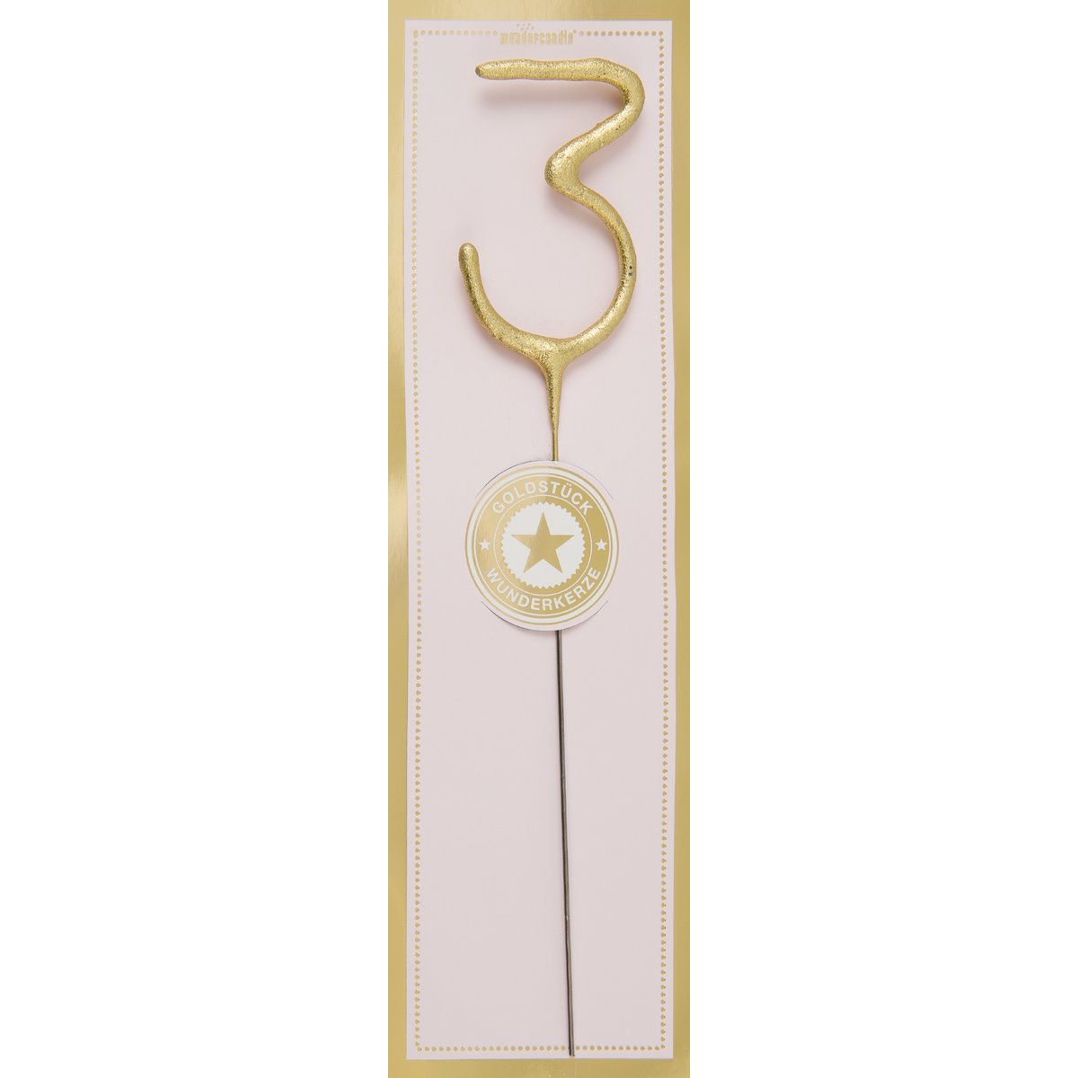 3 gold Goldstück rosa Wondercandle® classic