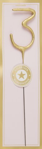 3 gold Goldstück rosa Wondercandle® classic
