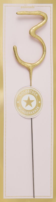 3 gold Goldstück rosa Wondercandle® classic