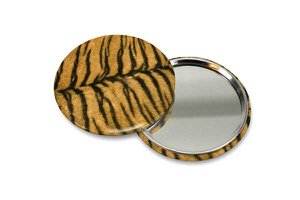 Pocket Mirror Small, Ø 60 mm,  Skin, Tiger