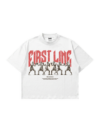 T-shirt Bianca Boxy Fit 200gsm "First Line" - Horda Brand