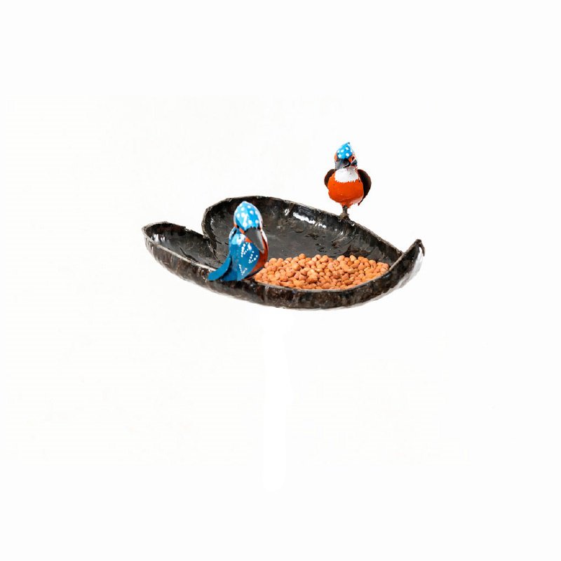 METALEN 2 CL KINGFISHERS HART BOWL PET FEEDER