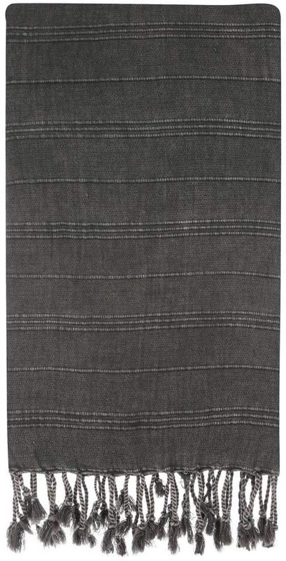 Stonewashed Ręcznik Plażowy 100% Bawełna Czarny 160x100