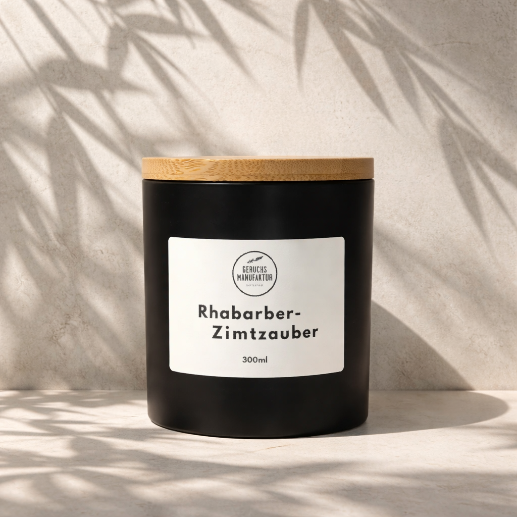 Premium fragrance candle "rhubarb procession"-fruity & spicy