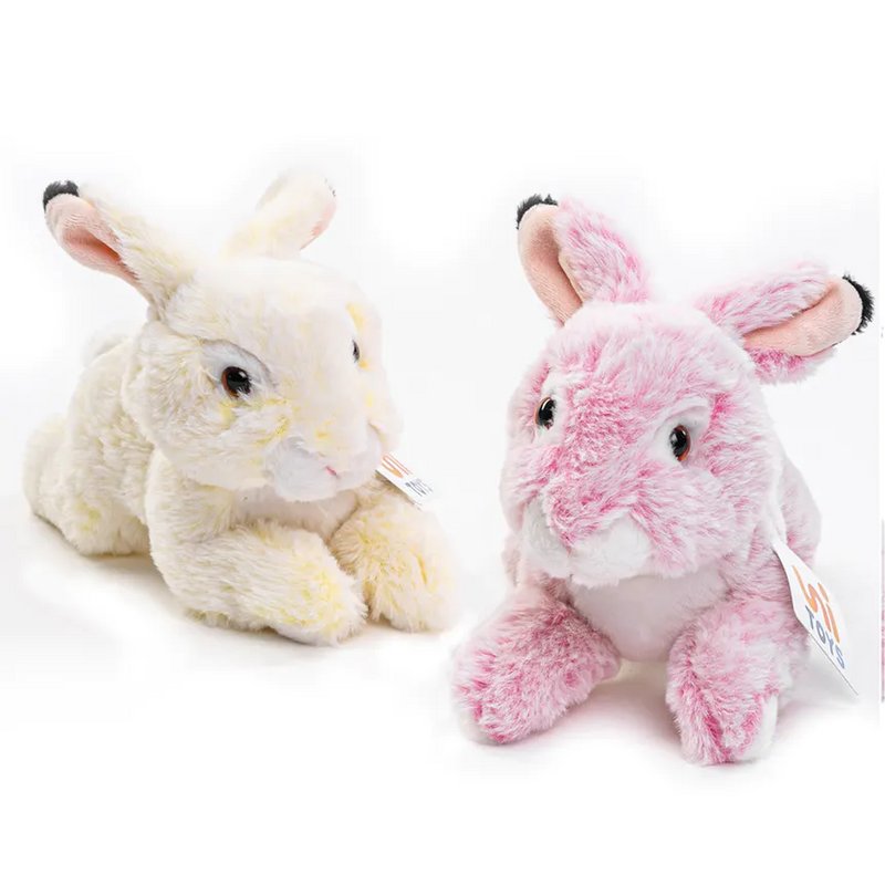 Rabbit couple plush pink and yellow