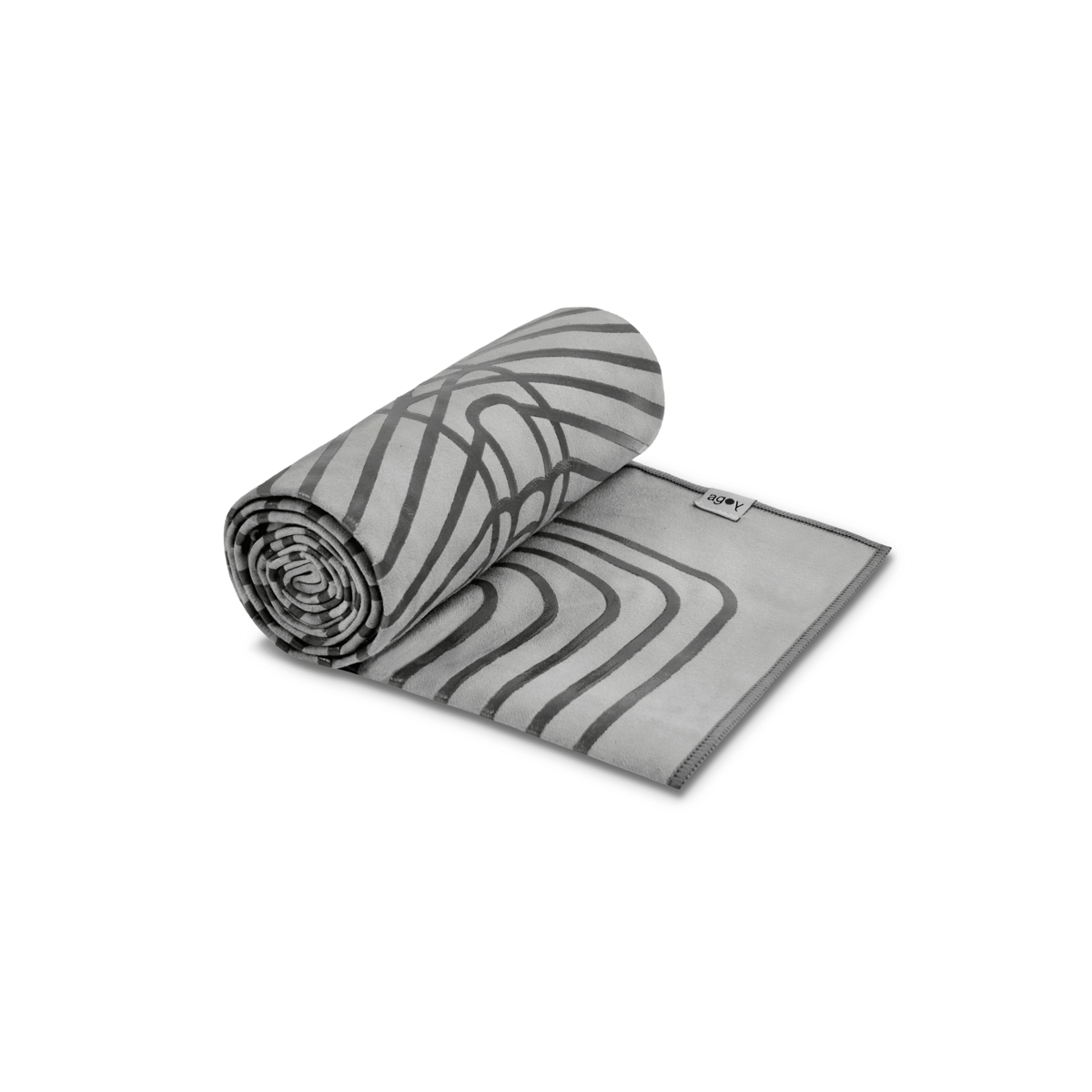 Gecko Warrior Yoga Towel - Moon Grey