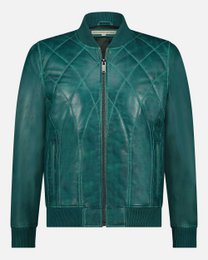 Edison │ chaqueta de bombardero de cuero acolchado
