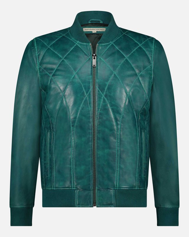 Edison │ Quilted Leather Bomber Jacket