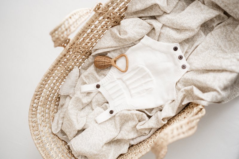 Muslin cloth, nursing cloth 120x120cm fine branches cream