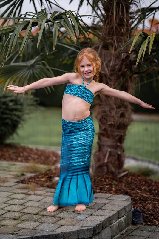 Kuaki Mermaids – Kleinkind-Set Türkis – XS – 6 Jahre
