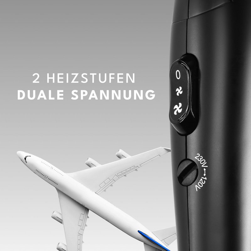 LEBENLANG travel hairdryer foldable small - dual voltage & includes travel bag with styling nozzle I travel hairdryer quiet strong I small mini hairdryer hair dryer hairdryer hairdryer travel hairdryer travel hairdryer