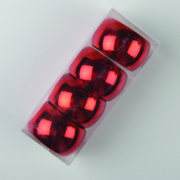 Set von 4 Runden einzelner roter Handtücher