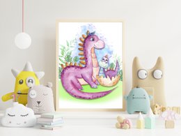 Dinosaur plakater x sæt med 3