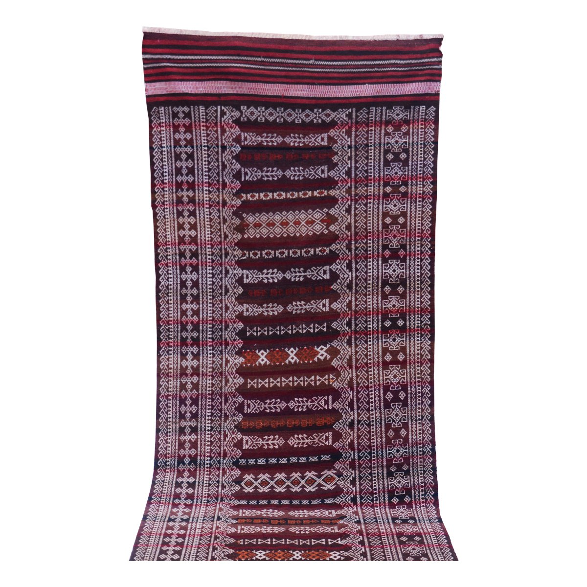 Baluch Soumak donkerbruin vintage vloerkleed