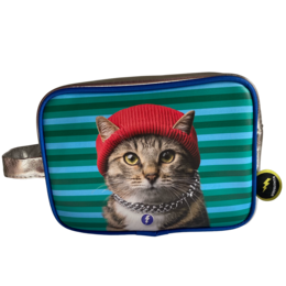 Toiletry bag Cat with red hat