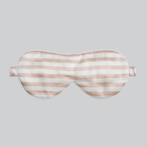 Masque de sommeil surdimensionné en soie 19 mamans – Collection rayée