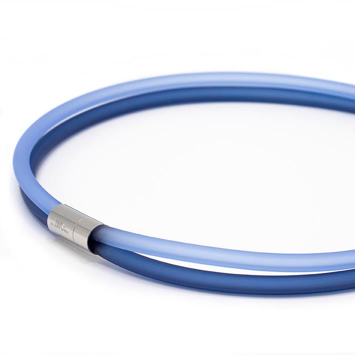 Cadena de goma, montan/azul, 2 hilos