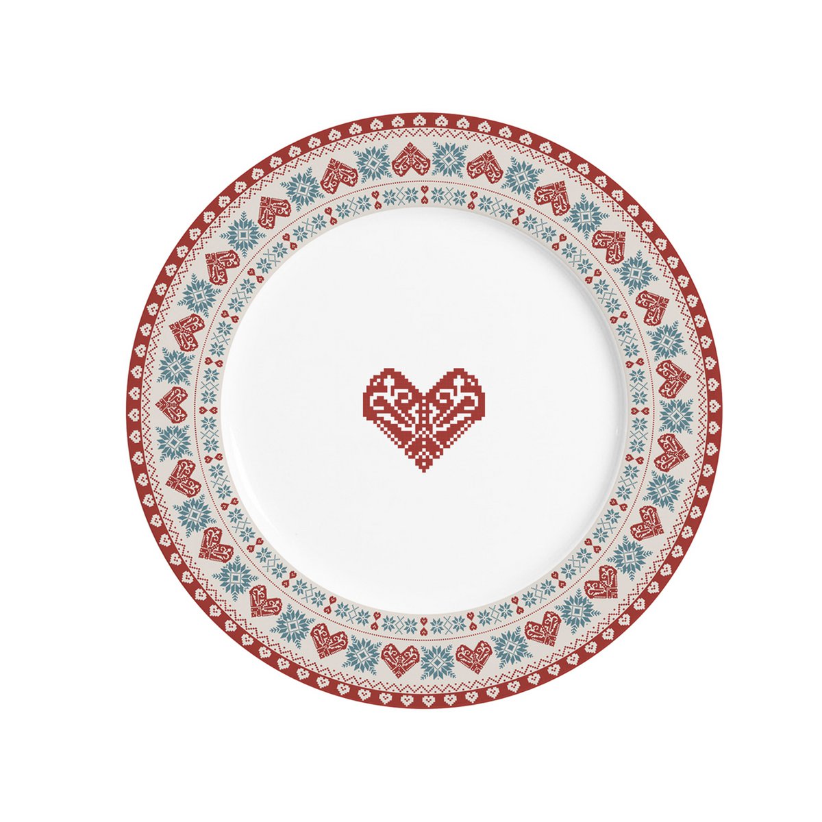 Porcelæn stor tallerken Hygge Holidays 23 cm Isabelle Rose