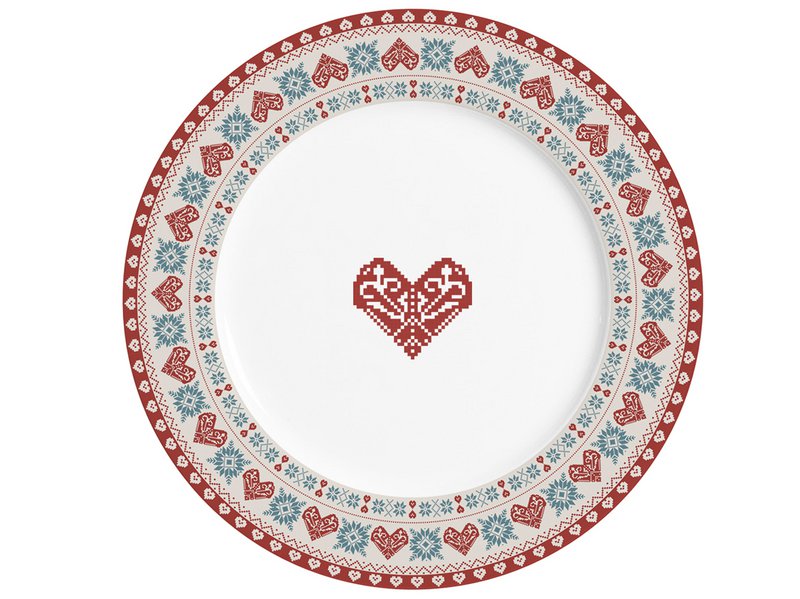 Porcelæn stor tallerken Hygge Holidays 23 cm Isabelle Rose