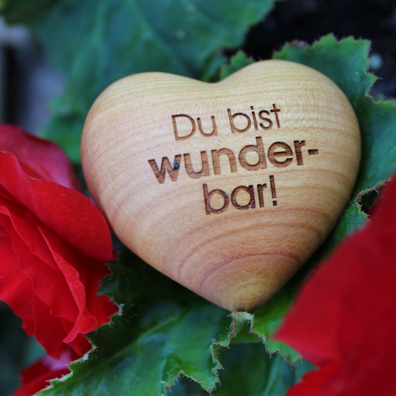 Grazie cuore di legno Sei meraviglioso!