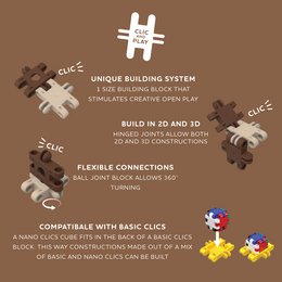 Nano Clics - Wildlife Builders - 250 stk
