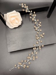 Enredadera de pelo de cristal de cristal dorado claro con elección de alambre