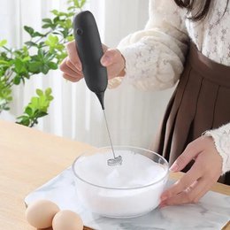 Batidor de huevos portátil, modelo de Batería de PC, batidor de espuma, cocina, automático, café, leche, espuma, herramientas para batir, 1 Batería de PC