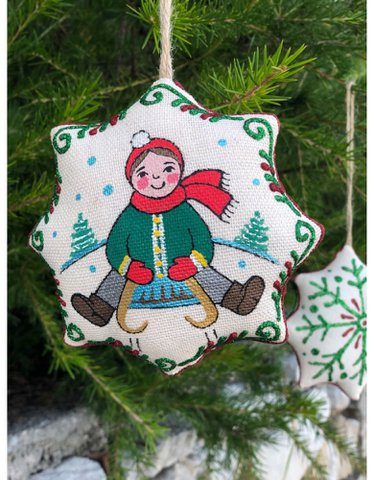 Kerstster "Rijden op slee"