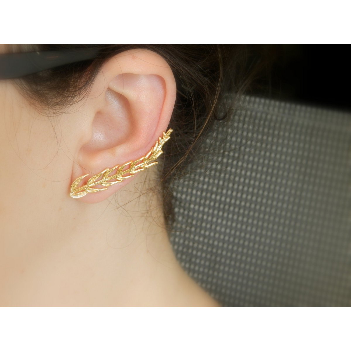 Araucaria Leaf Earrings: Nature Lover Jewelry (Silver or Gold)