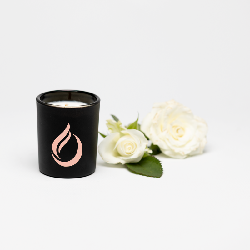 Aromatherapie 'Bloom' schwarze Sojakerze