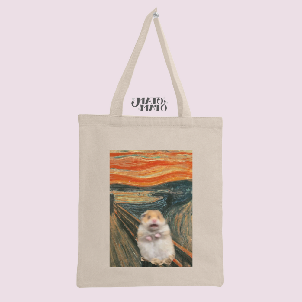 El meme de Scream Hamster Bolsa de tela