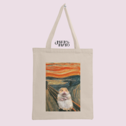 The Scream Hamster Meme Tote Bag