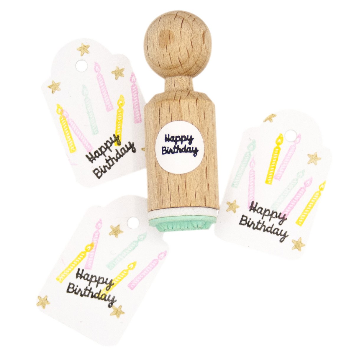 Mini "Happy Birthday" Stempel perfekt für DIY -Karten und Handwerksprojekte