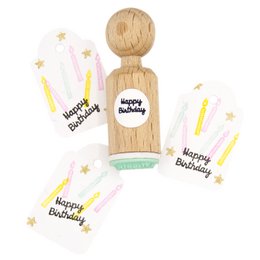 Mini "Happy Birthday" Stempel perfekt für DIY -Karten und Handwerksprojekte