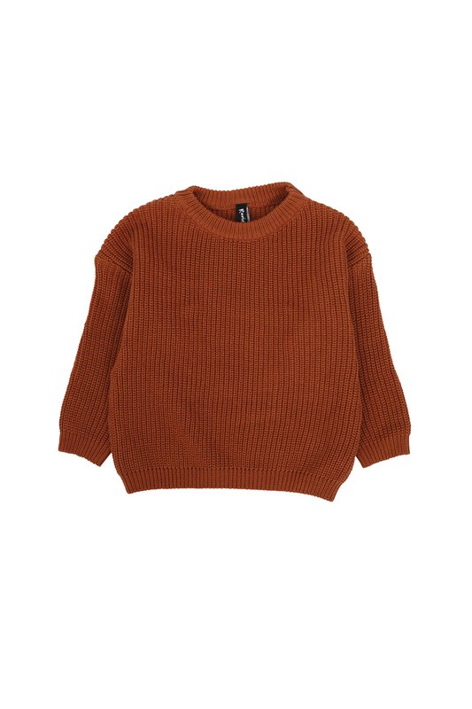 Sweter Billy z dzianiny - rdza