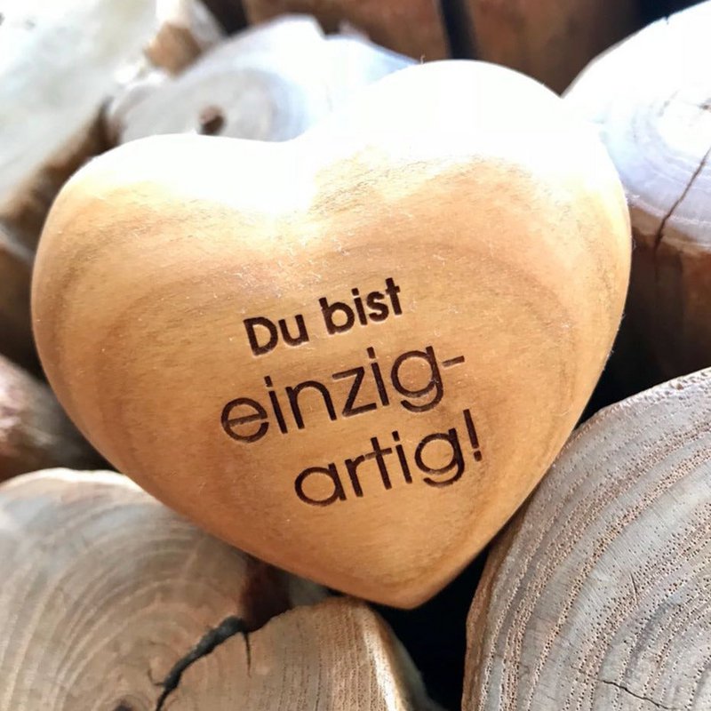 Thankgoods træhjerte Du er unik!