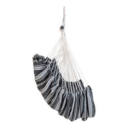 Lamia Hammock Chair - Grey/Black, 85% Cotton 15% Polyester, Larch