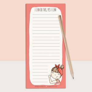 Notepad - strong girl "I can do this, yes I can!"